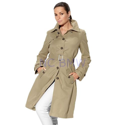 Bmw genuine logo oem factory ladies&#039; womens trench coat jacket / sand l large