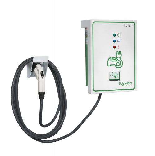 Schneider evlink ev230wsrr single evse charging station with rfid &amp; j1772