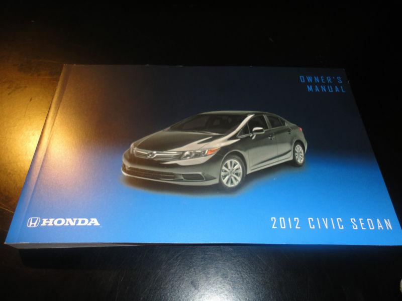 2012 honda civic sedan  owners manual