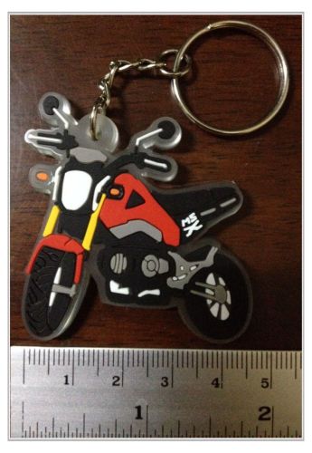 Rubber motorcycle car truck ms-x red keychain keyring nice! #c