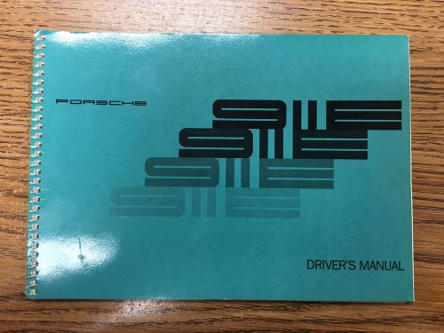 1972 porsche 911 e driver&#039;s manual