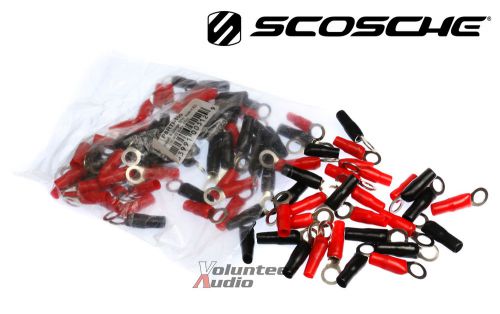 Scosche ring terminal 50 red/50 black 8 gauge 5/16&#034; hole 100 pieces/bag