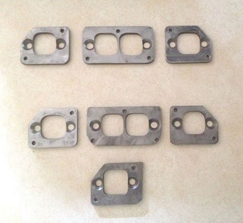 Sm blk chevy header adapter plates (steel)
