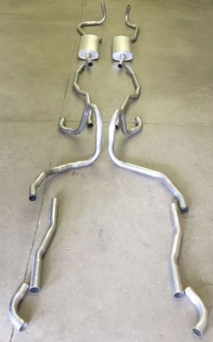 1958 cadillac dual exhaust system, 304 stainless, with resonators