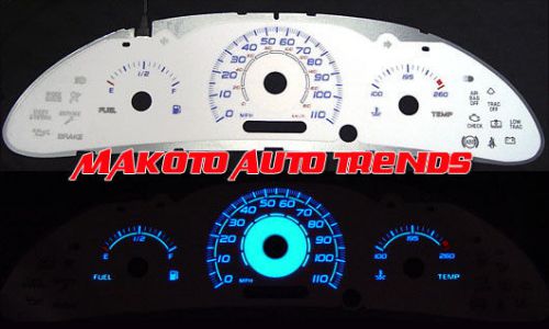 110mph euro reverse glow gauge indiglo face for 00-02 chevy cavalier w/o tach