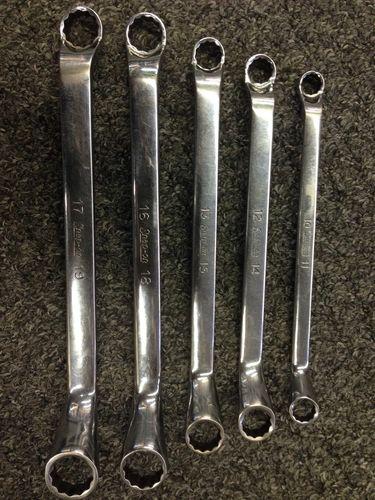 Snap on (10 to 19 mm) wrench metric box, 60° deep offset 12-point (5 pcs.) 