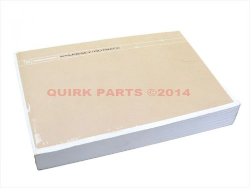 2007 subaru legacy &amp; outback owner&#039;s instruction manual / guide genuine oem new