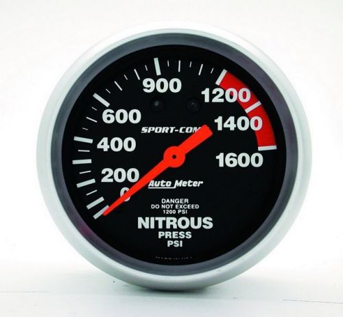 Atm3428 -   nitrous pressure auto meter 3428 sport-comp 0-2,000 psi  analog gaug