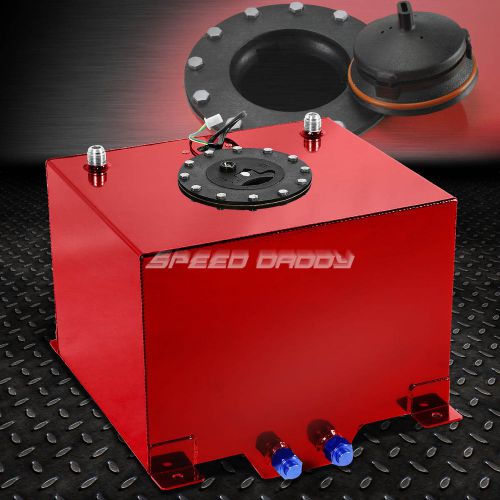 8 gallon red coated aluminum racing/drifting fuel cell gas tank+level sender