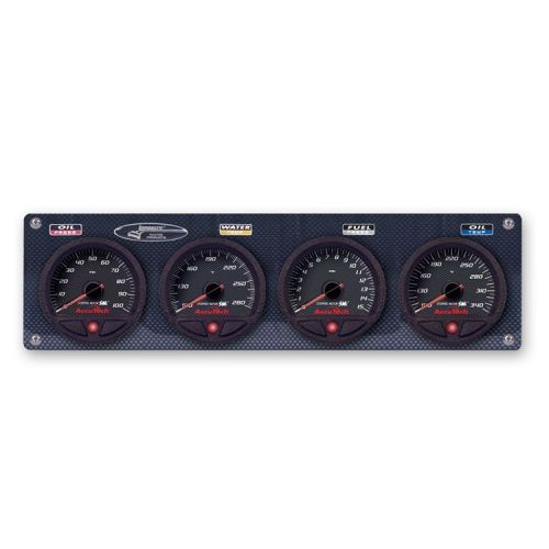 Longacre 44518 4 gauge molded cf panel with accutech smi gauges - op,wt,ot,fp