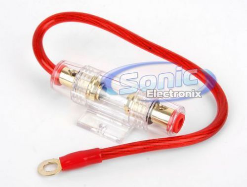 New! hitron fh8kr 8 gauge red power wire + agu fuse holder + 8 awg ring terminal