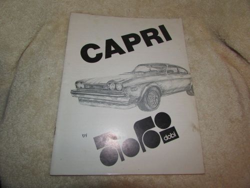 Vintage dobi capri car parts manual book booklet 70&#039;s ? with prices