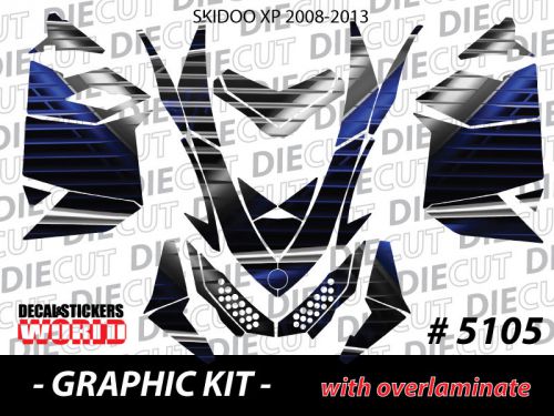 Ski-doo xp mxz snowmobile sled wrap graphics sticker decal kit 2008-2013 5105