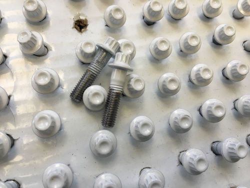 40pcs custom assembly 8mm powder coated white bolts!!! for 2 and 3 pc wheels