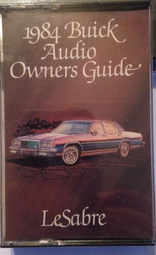 1984 buick lesabre audio owners guide cassette tape - audio manual hard to find