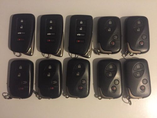 Lot of 10 lexus oem smart key less entry 4- button  key fobs