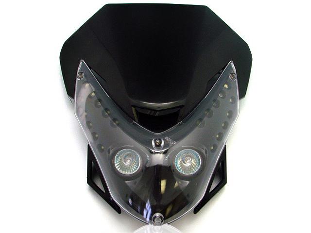 Black dual sport head light fairing for kawasaki zx6r zx9r z1000 zl kl klx klr