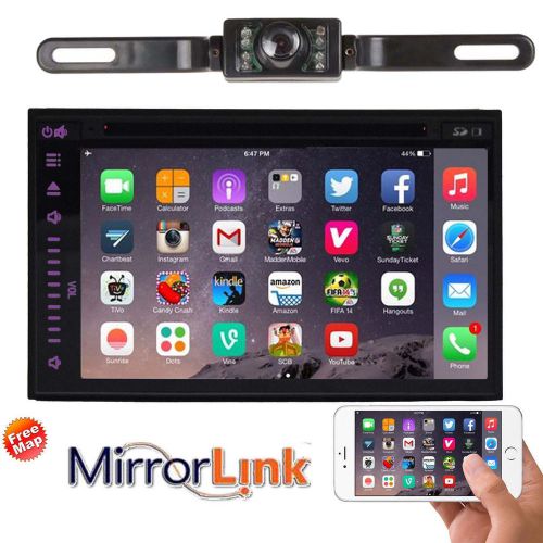 Gps 3g wifi mirror link quad core car dvd player radio touchscreen 2din android