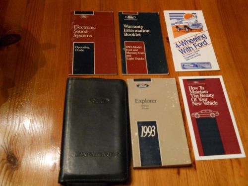 1993 ford explorer 2wd and 4wd owner&#039;s manual set with factory carry case