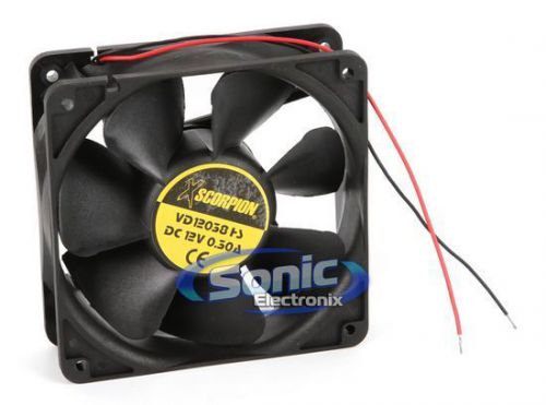Xscorpion fan615 12-volt 6&#034; square rotary cooling fan for car audio amplifiers