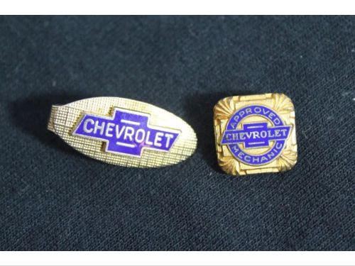 Vintage chevy approved mechanic pin &amp; tie bar corvette impala truck chevelle ss