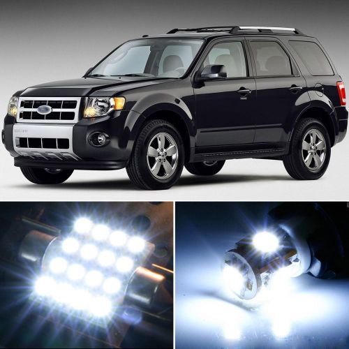11 x premium xenon white led lights interior package upgrade for ford escape