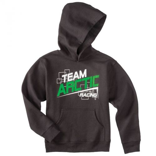 Arctic cat youth team arctic racing cotton polyester hoodie - black - 5273-34_