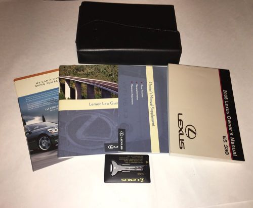 Lexus es330 2006 owners manual leather case literature mint