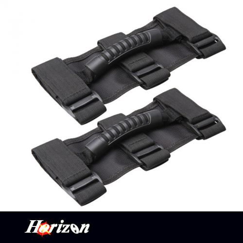 1 pair black handles roll bar grip hand grab handles for jeep wrangler tj yj jk