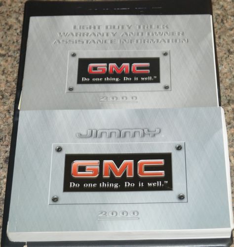 2000 gmc jimmy  owners manual with protective cover