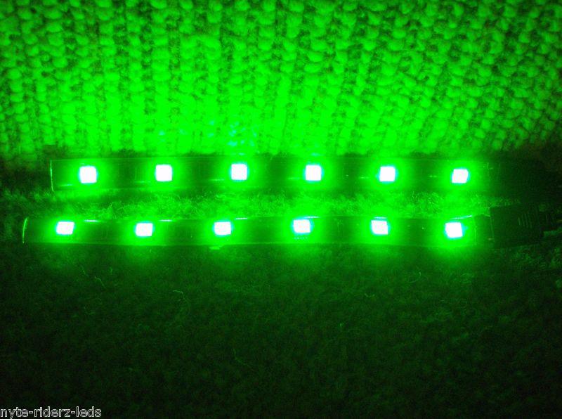 Green 5050 smd led strips pair of 6 inch strips fits  cars motorcycles & boats