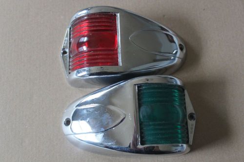 Perko, vertical mount side navagation lights, red green. 12 volt, pair