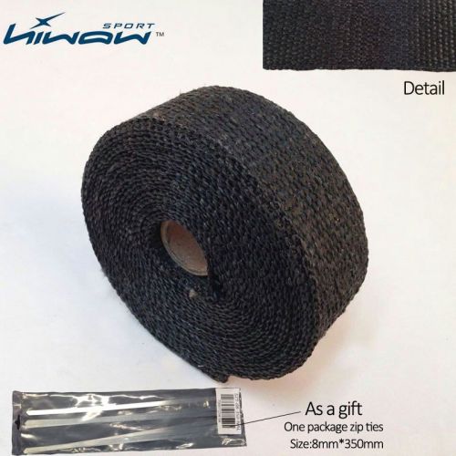 Graphite exhaust heat wrap downpipe, engine bay, exhaust shields-5m*1.5in.- 2015