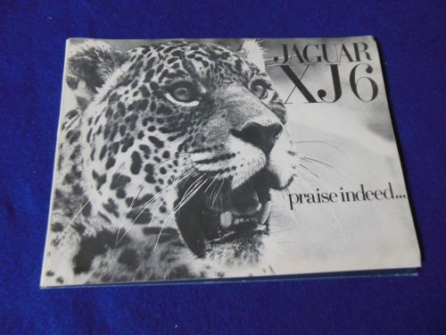 Nos jaguar xk6 &#034;praise indeed&#034; launch brochure