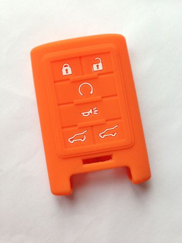Orange protective silicone fob skin key cover jacket protector keyless fob gift