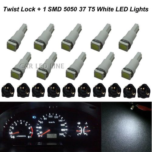 10x white t5 37 58 70 73 74 car dashboard gauge 1 led wedge side light bulbs