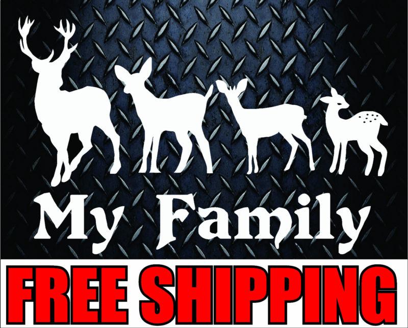 My deer family**vinyl decal sticker  truck car  hunting diesel 4x4 
