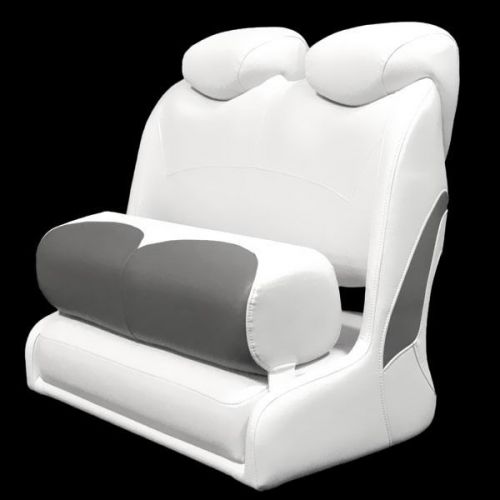 Crownline white gray marine boat double wide two person bolster bench seat