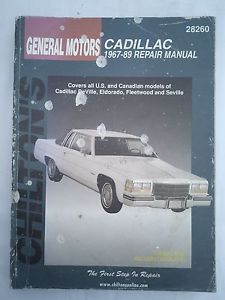 Chilton&#039;s: general motors cadillac 1967-1989 repair manual isbn 0801985870