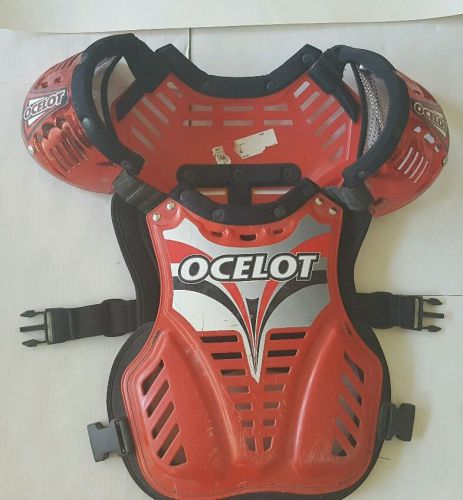 Ocelot motocross plastic chest protector mens large red