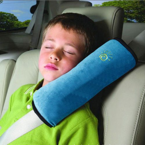 Child safety seat belt blue pillow auto harness shoulder car pad cushion strap