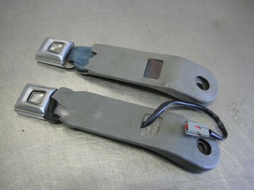 79-93 ford mustang gt lx front seat belt receivers blue &amp; grey 80 81 82 83 84 85
