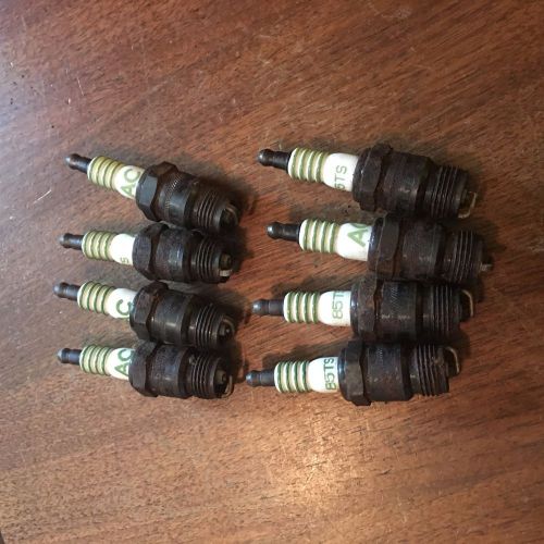 Lot of 8 ac 85ts spark plugs green rings gm vehicles...etc..