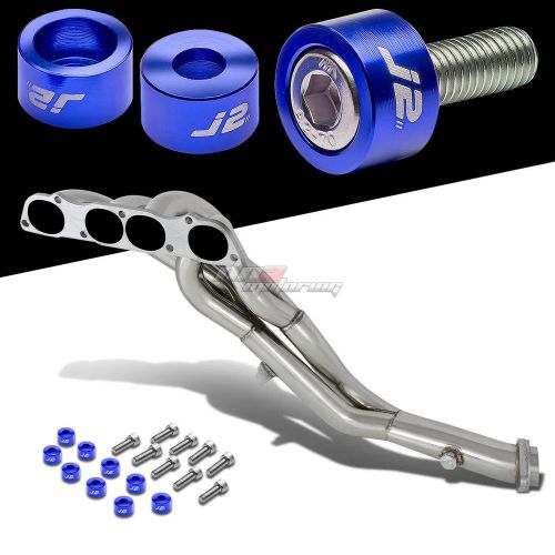 J2 for s2k ap1/ap2 exhaust manifold 4-2-1 race header+blue washer cup bolts