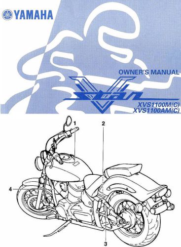 2000 yamaha xvs1100 v-star 1100 owners manual -classic-custom-dragstar-vstar