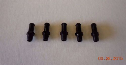 5 aluminum intake fittings 1/8 in. npt to 3/8 in. hose barb - anodized black