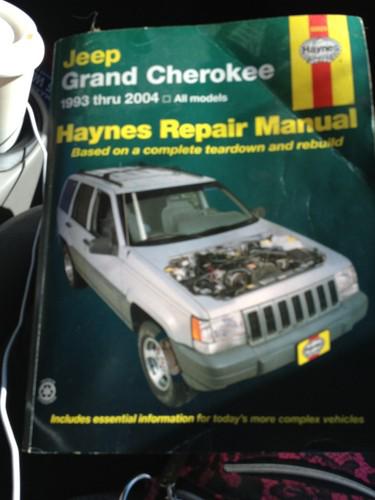 Haynes jeep grand cherokee manual 1993 - 2004