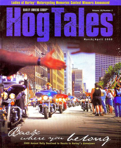 2000 mar/apr harley hog tales magazine -harley snowmobiles-made in america tour