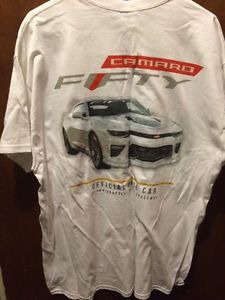 Chevrolet camaro 50th xl t shirt official pace car of the 100th indianapolis 500