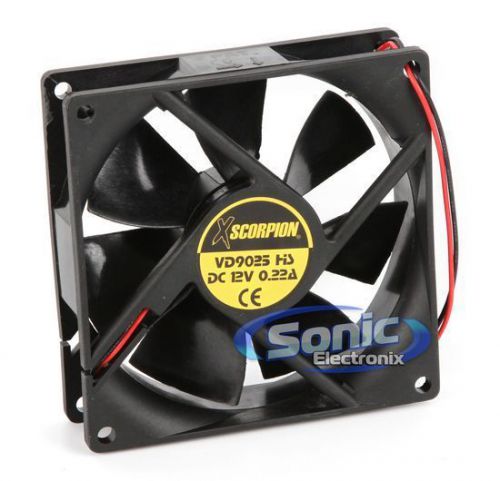 Xscorpion fan5 12-volt 5&#034; square rotary amplifier/amp cooling fan